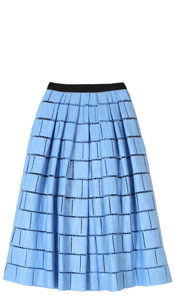 Raffia Patchwork Full Skirt