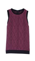 Cable Jacquard Sleeveless Top