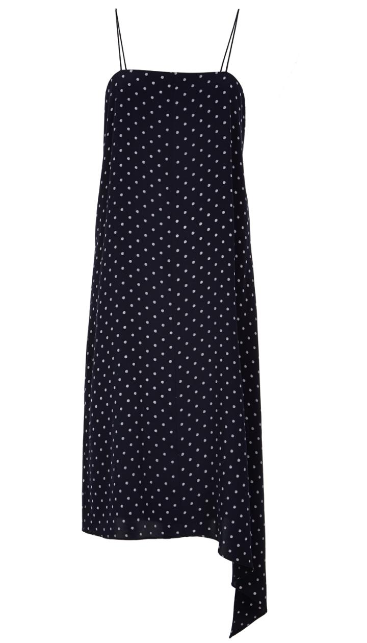 Diffusion Polka Dot Draped Slip Dress