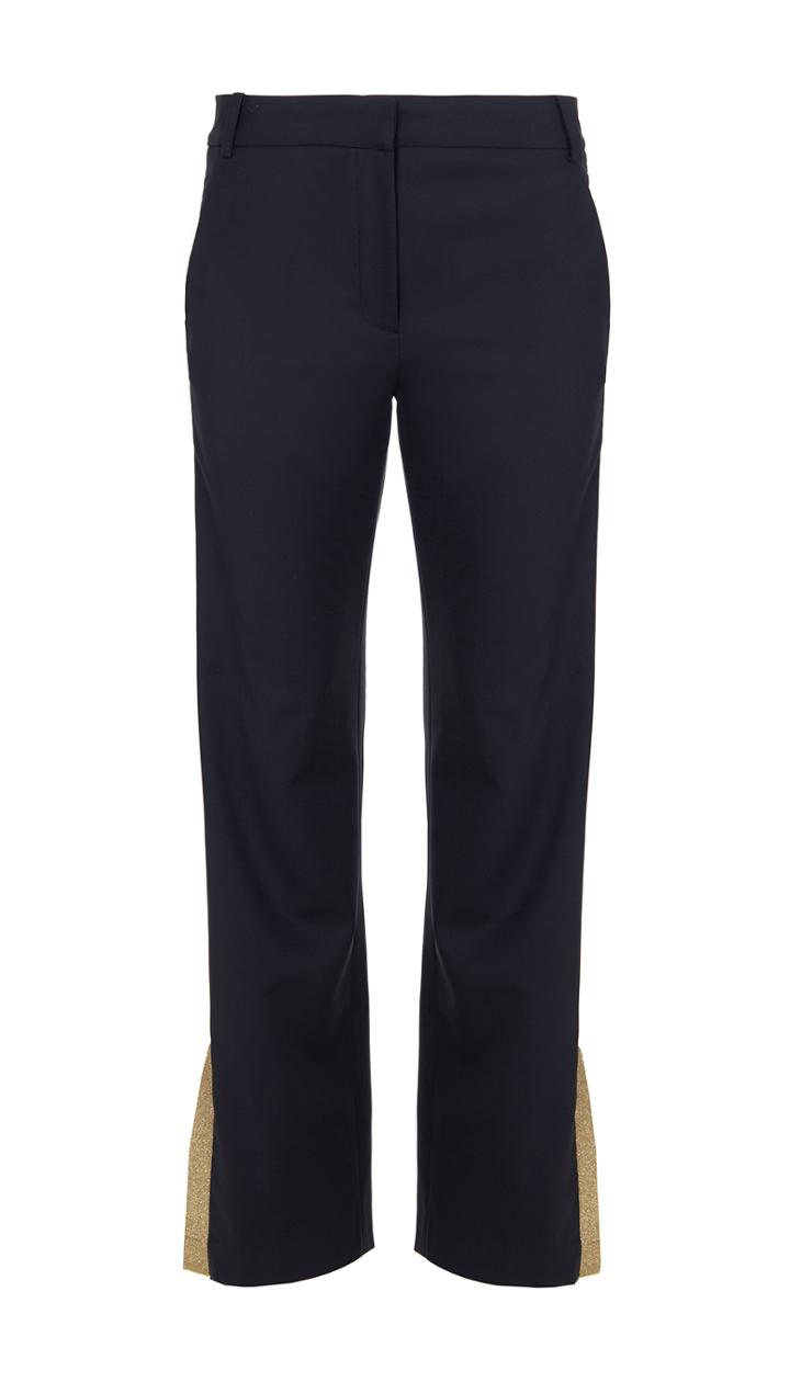 Tropical Wool Clint Slouchy Tuxedo Pants