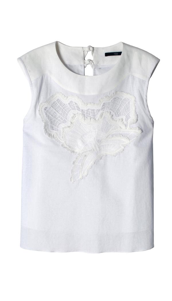 Floral Embroidered Sleeveless Top