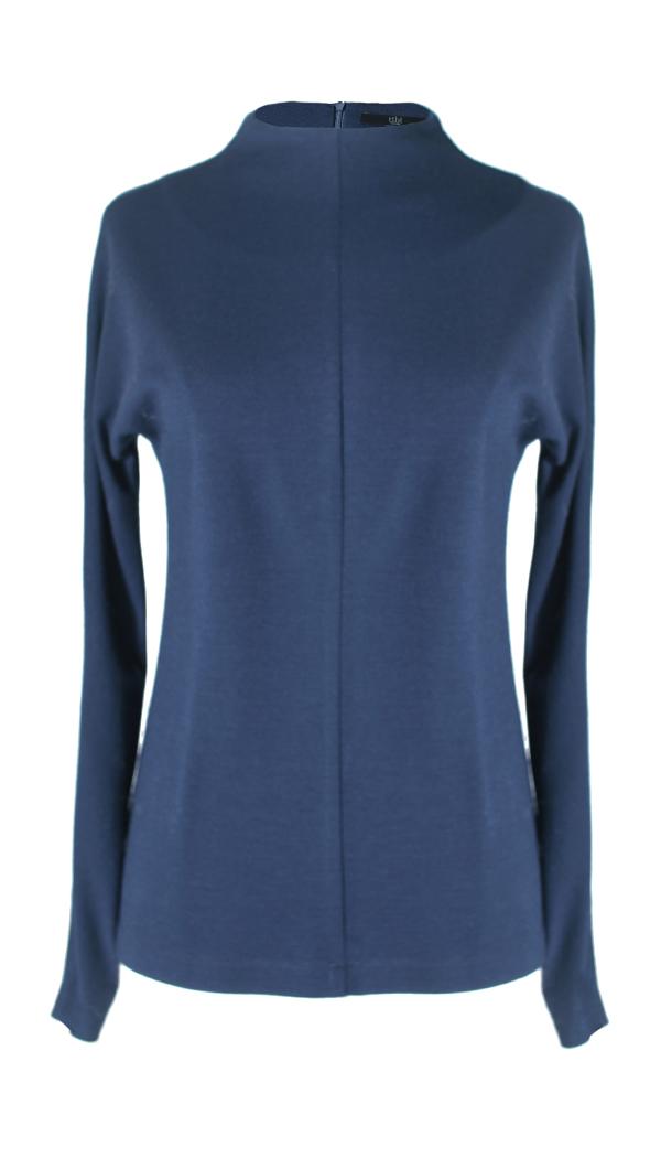 Wool Jersey Slim Turtleneck