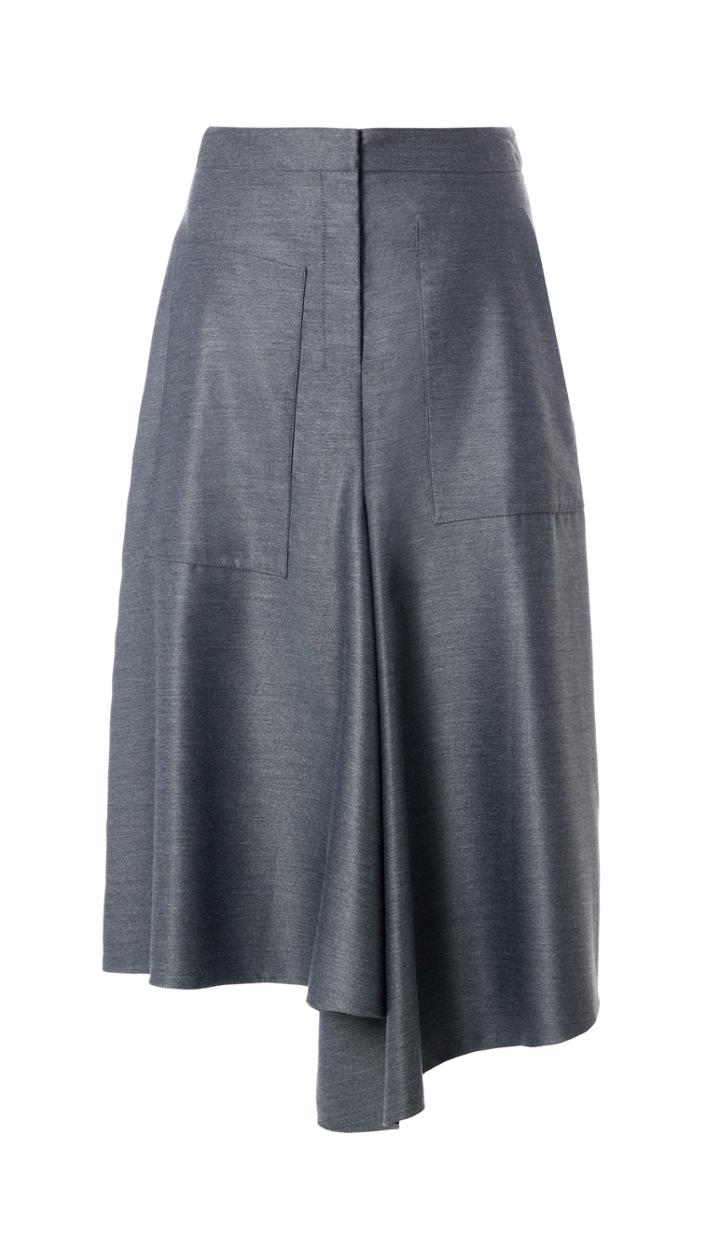 Viscose Drape High Waisted Drape Skirt
