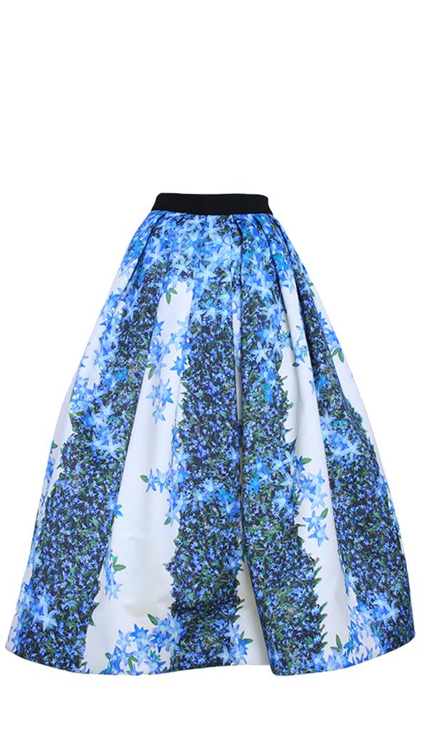 Sidewalk Floral Full Skirt