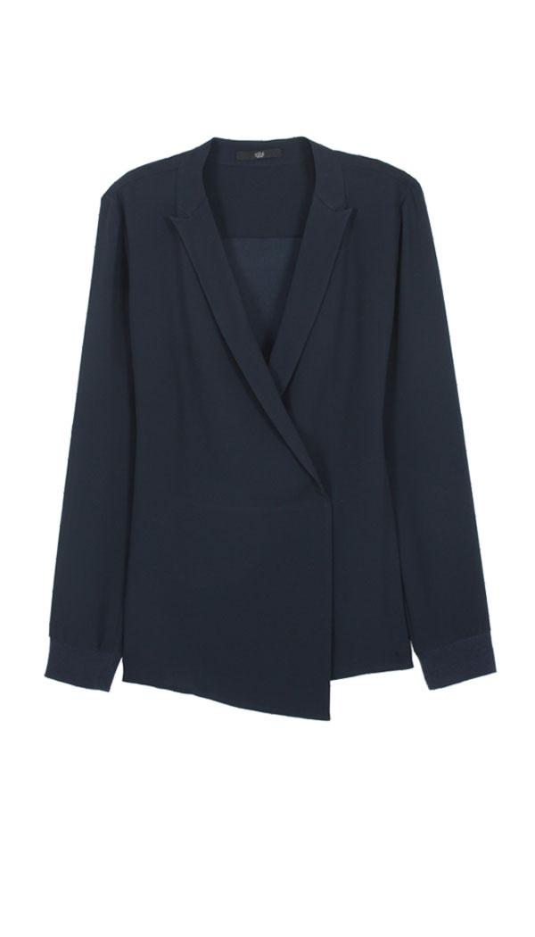 Bibelot Long Sleeve Wrap Blouse