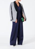 Bonded Satin Back Belt Jumpsuit