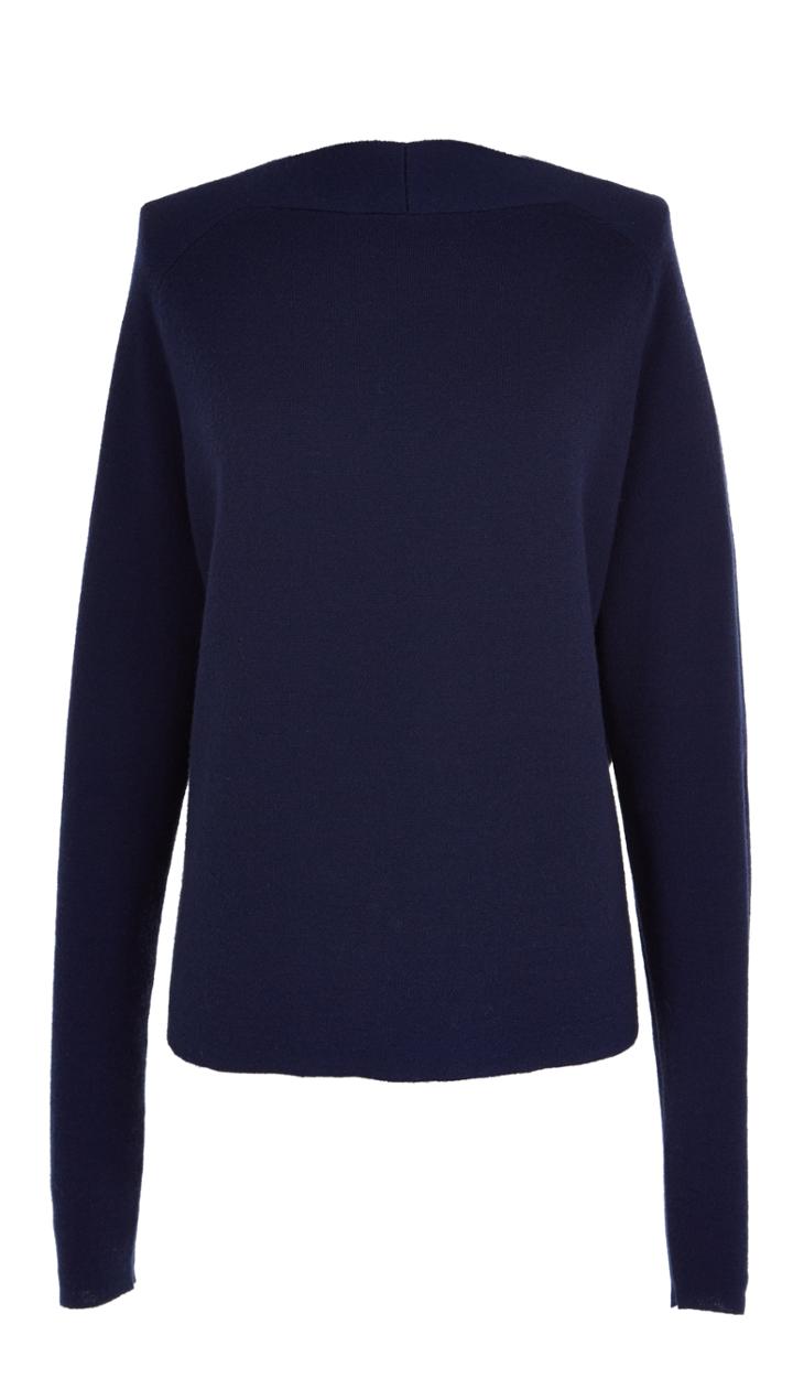 Satin Poplin Woven Back Pullover