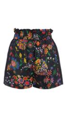 Tech Floral Pull On Paperbag Shorts