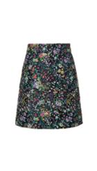 Floral Jacquard Mini Skirt