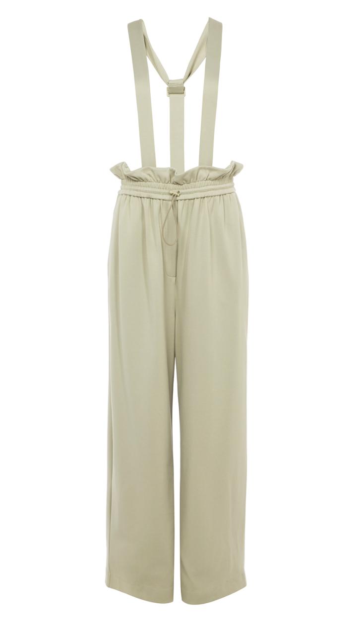 Astor Knit Paperbag Pants With Detachable Straps