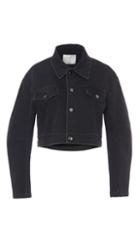 Black Denim Cropped Jean Jacket