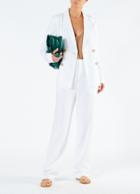 Spring Blazer With Sleeve Slit