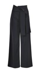 Stretch Faille Pleated Pants