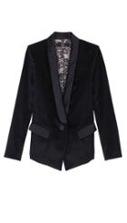 Stretch Velvet Blazer