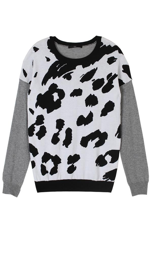 Ditzy Leopard Intarsia Sweater
