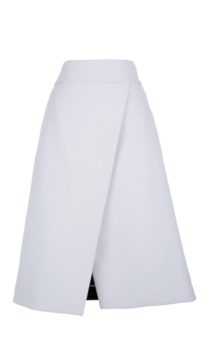 Double Crepe Sable Wrap Skirt