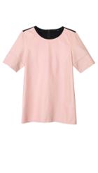 Leather Short Sleeve Top