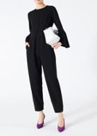 Structured Crepe Bell Sleeve Jumpsuit