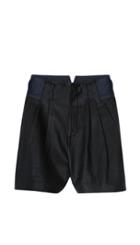 Pebbled Leather Short