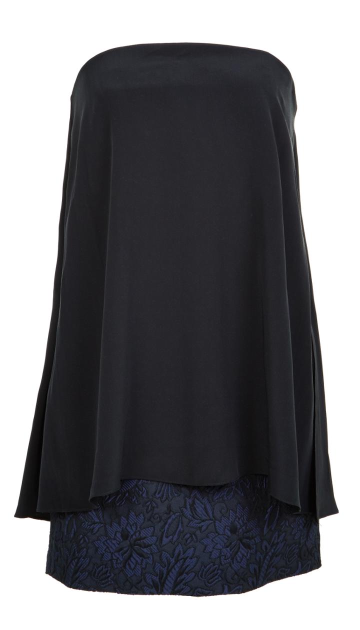 Kaya Jacquard Layered Strapless Dress
