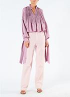 Mendini Twill Cropped Edwardian Top