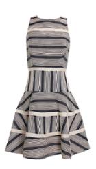 Raffia Organza Stripe Dress
