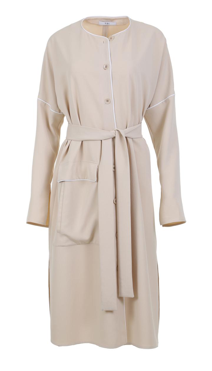 Spectator Drape Twill Shirt Dress