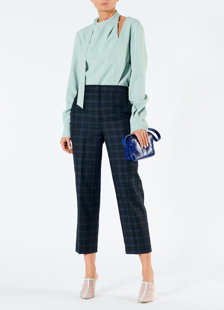 Chalky Drape Tie Pleat Top