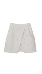 Faille Brodee Layered Flap Shorts