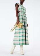 Hani Plaid Cap Sleeve Long Dress