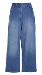 Denim High Waisted Cropped Pants