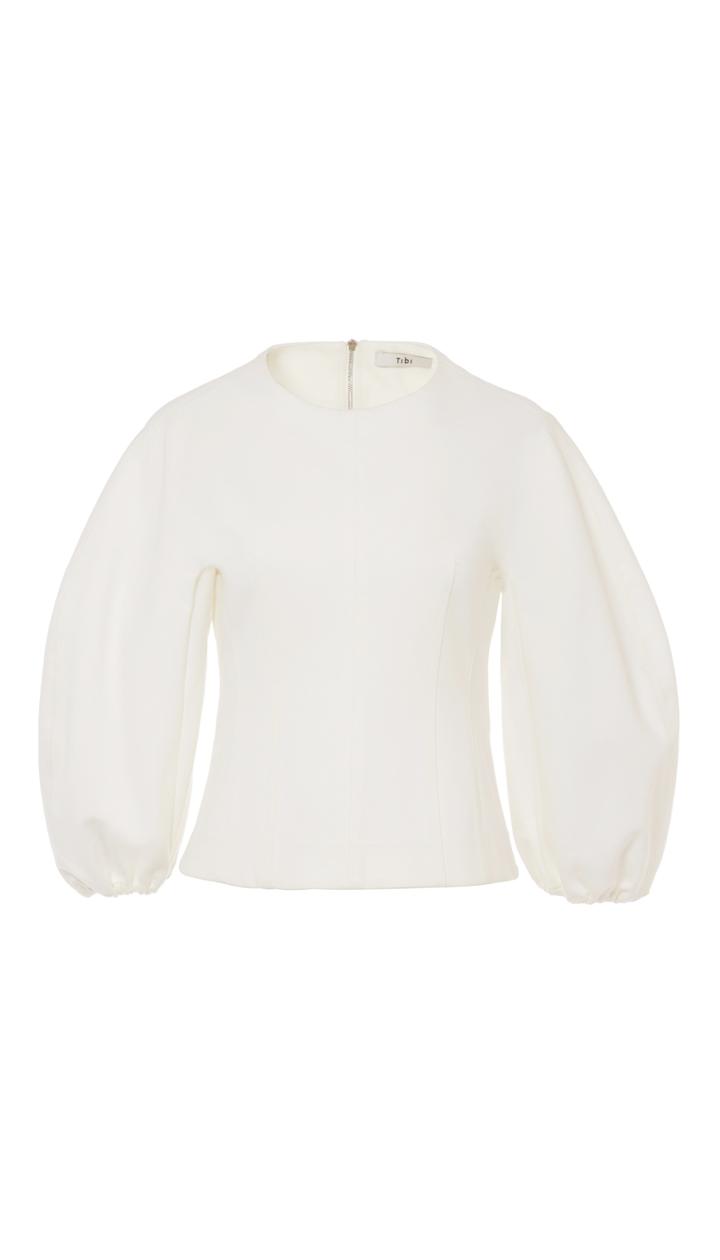 Bond Stretch Knit Balloon Sleeve Corset Top