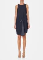 Sleeveless Asymmetrical Flap Shift Dress