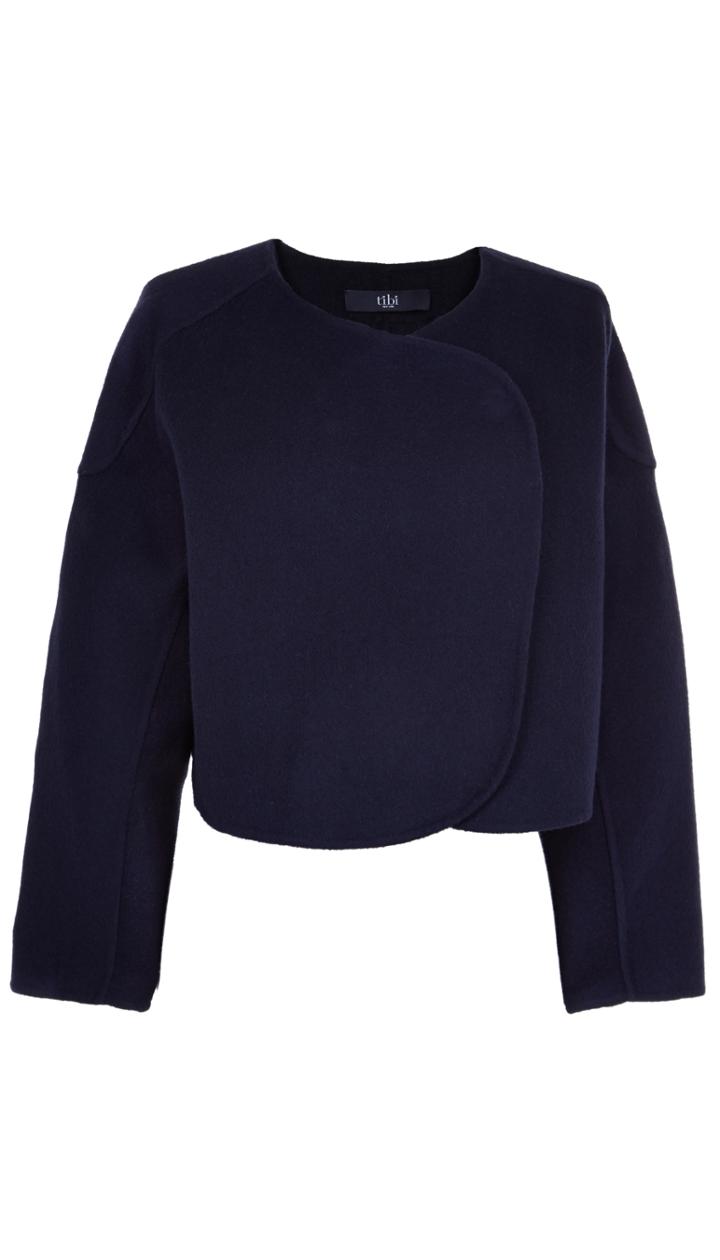 Luxe Double Faced Reversible Cropped Jacket