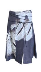 Midori Silk Asymmetric Skirt