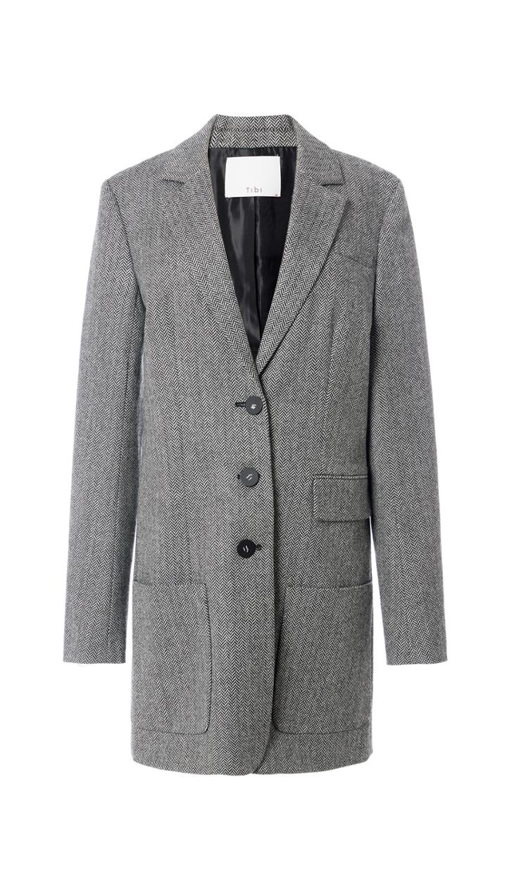 Herringbone Car Coat
