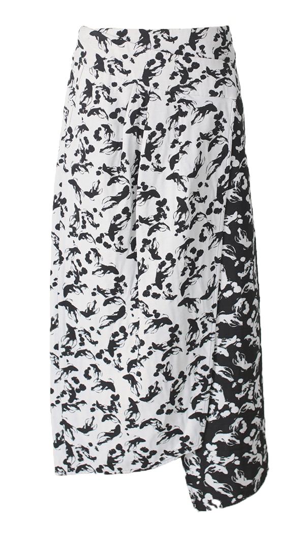 Koi Jacquard Wrap Skirt