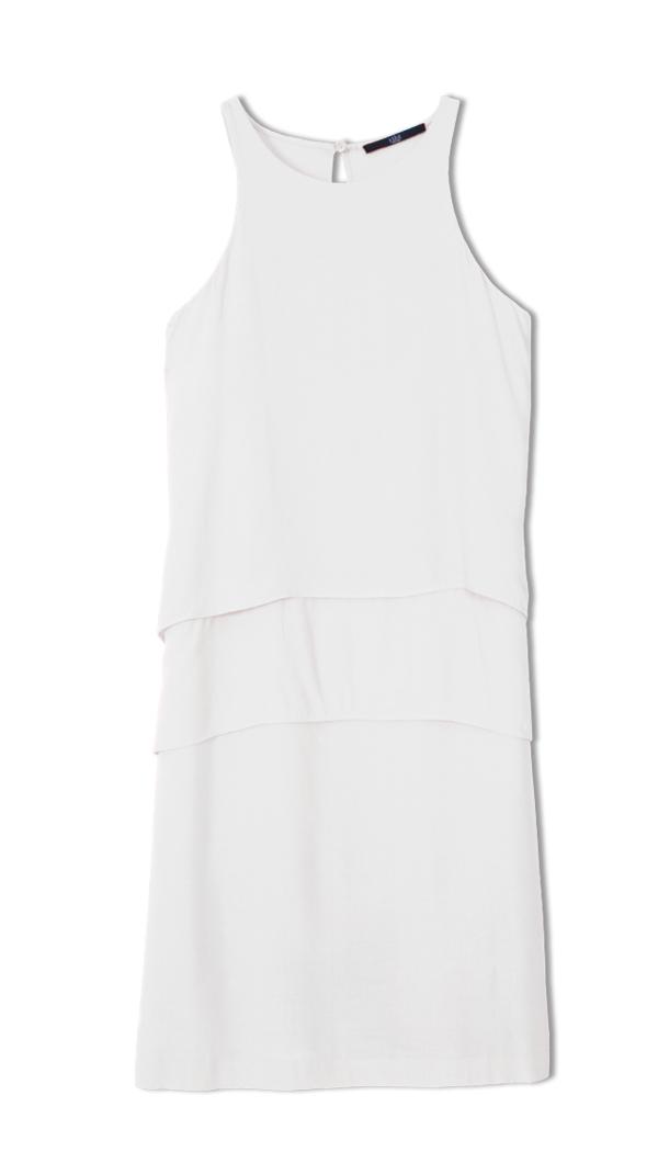 Crepe Layered Halter Dress
