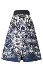Floral Tapestry Print Wrap Skirt
