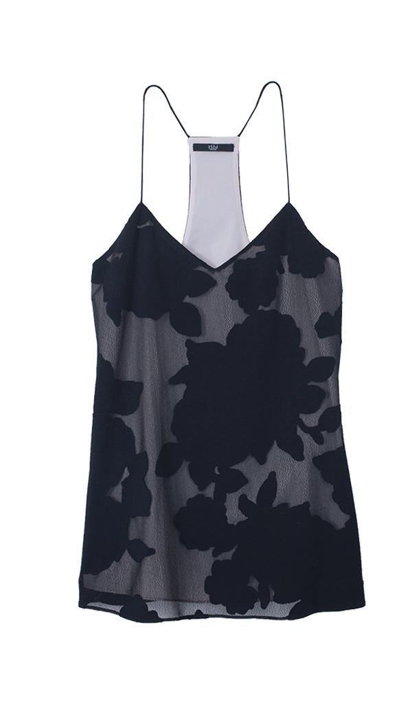 Double Layer Floral Burnout Cami
