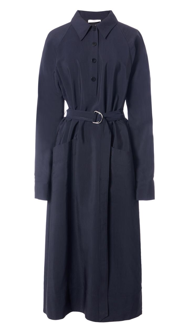 Viscose Plainweave Shirtdress