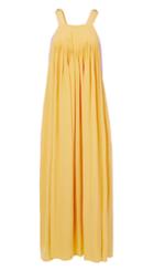 Arielle Silk Overall Pleated Dress