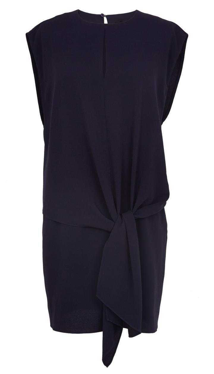 Savanna Crepe Sleeveless Tie Dress
