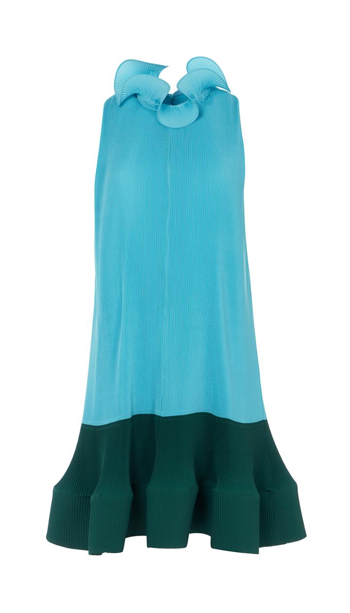 Pleated Sleeveless Dress