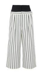 Lucci Stripe Double Waist Cropped Pants