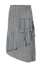 Viscose Gingham Ruffle Skirt