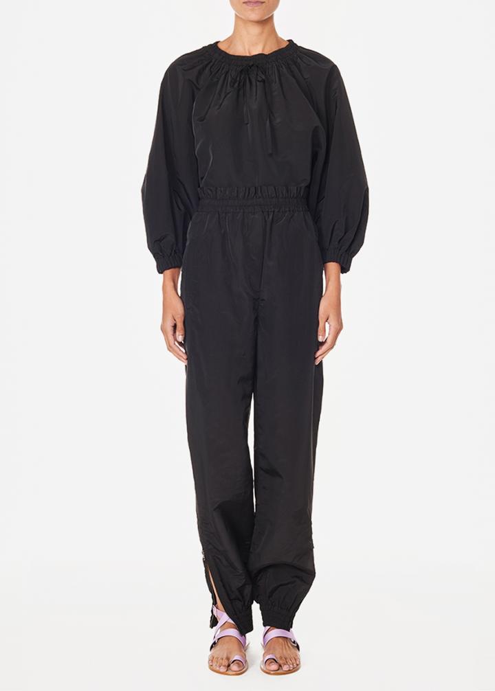 Nylon Balloon Sleeve Top