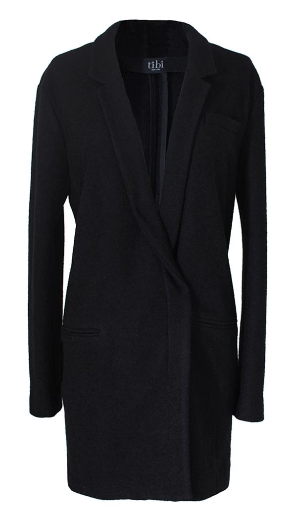 Enzo Wool Boucle Long Blazer