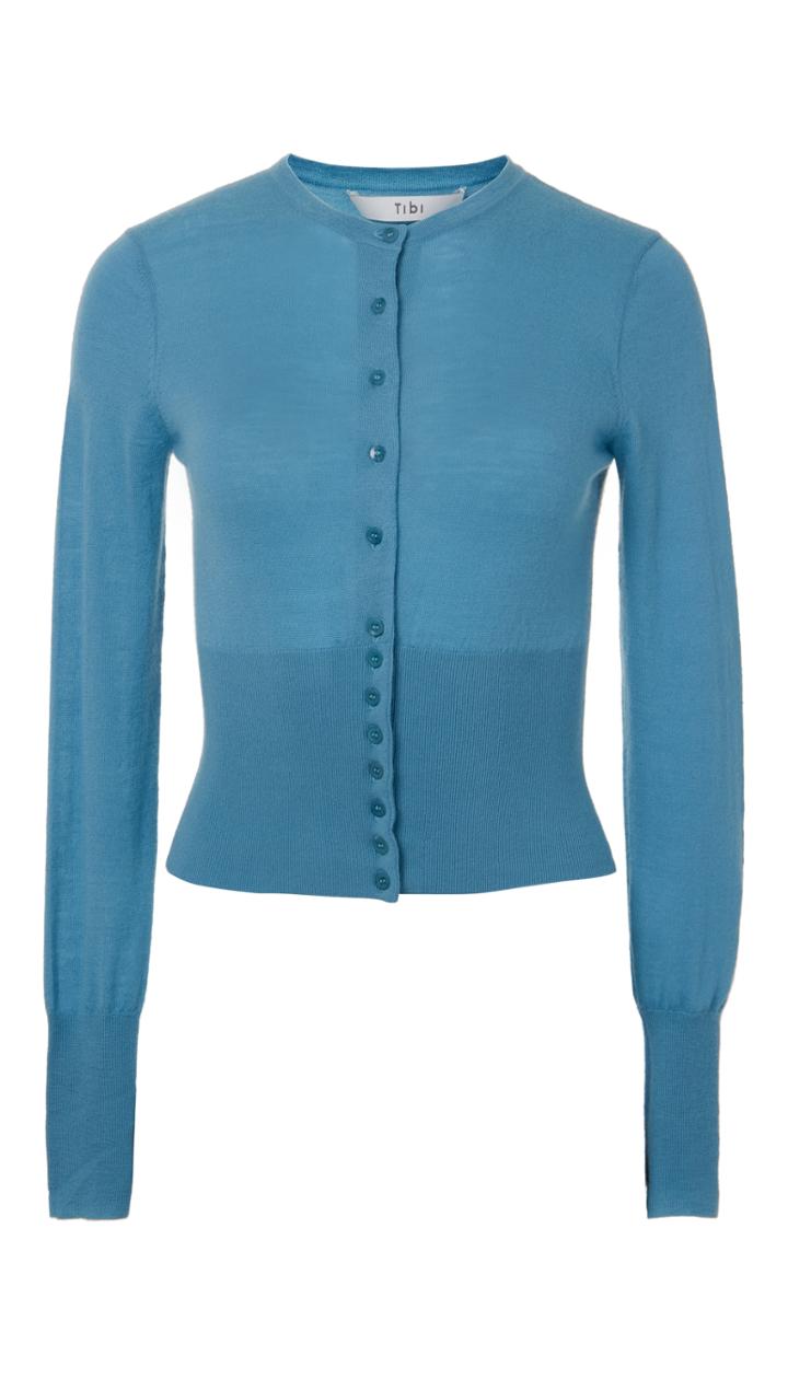 Featherweight Cashmere Crewneck Cardigan