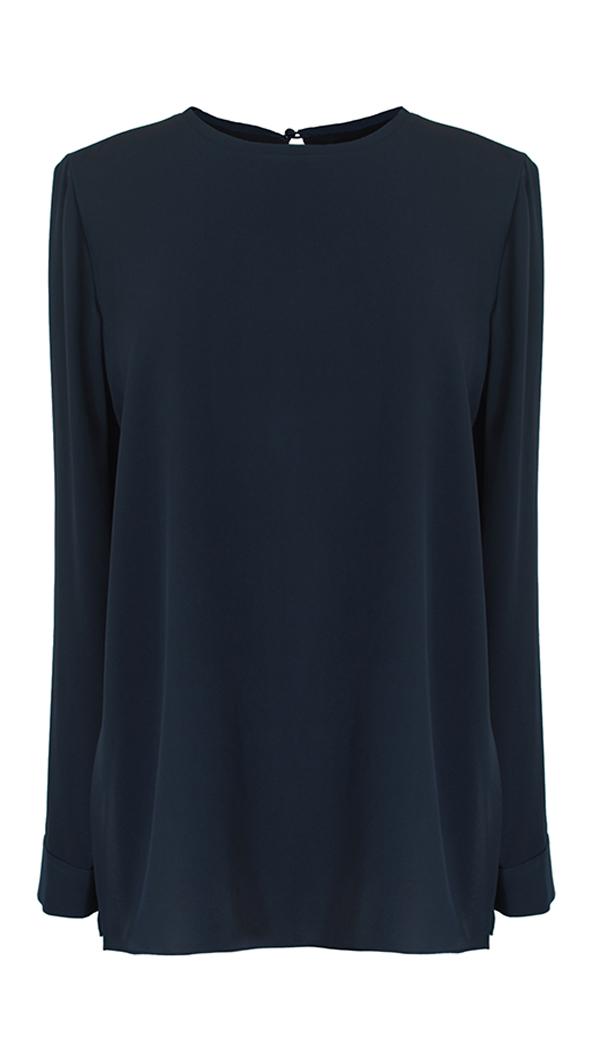Silk Long Sleeve Layered Top